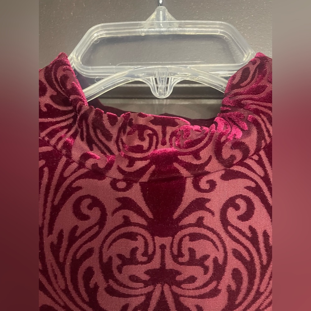 Crushed velvet mock turtleneck - Picture 3 of 15